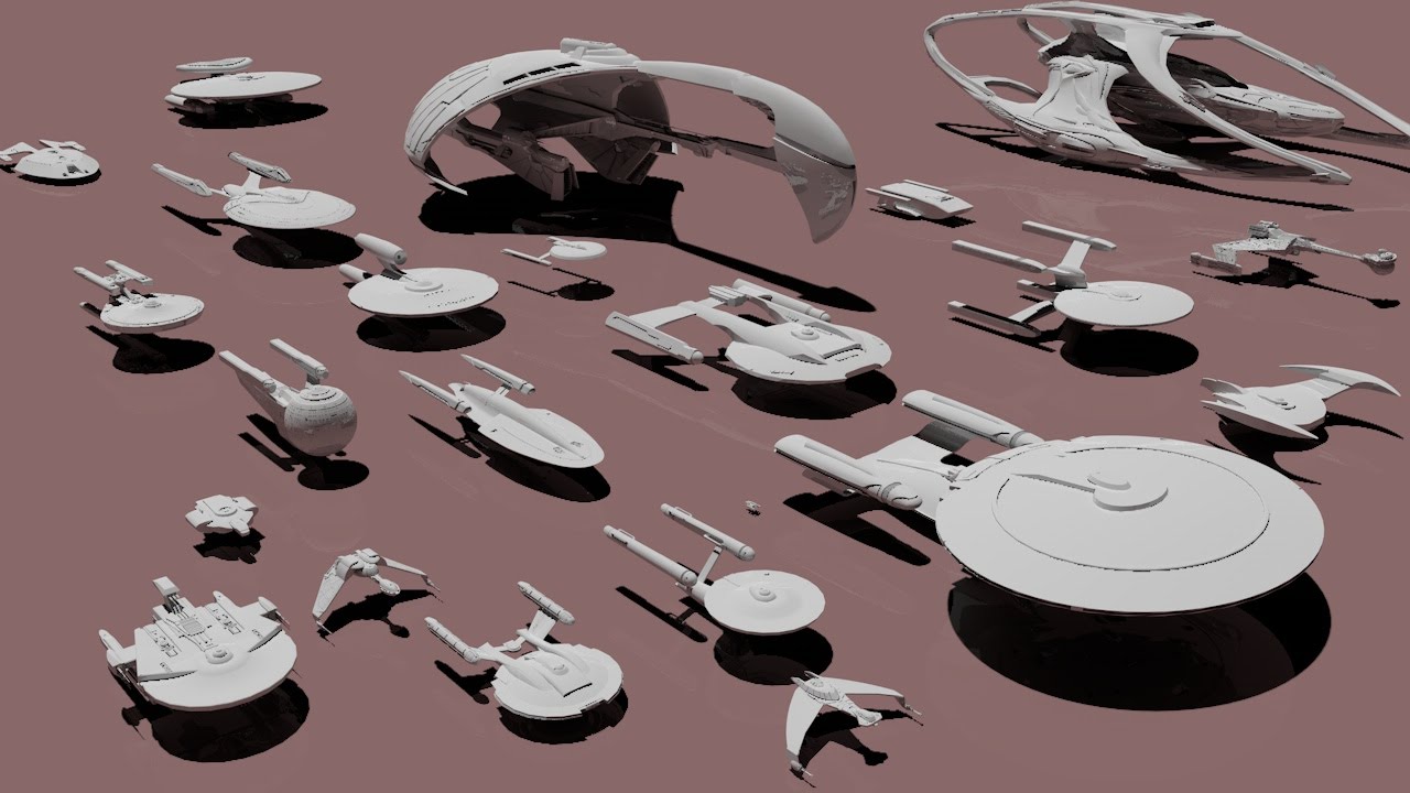 Star Trek STARSHIPS dimensions - 3D - YouTube