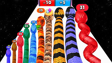 Snake Run Race vs Clash Of Slime - New Update (NOOB vs PRO vs HACKER) ASMR Gameplay