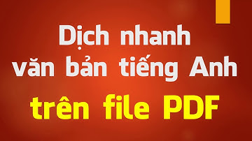 3 cách dịch văn bản và tra từ điển Anh Việt trên file PDF nhanh và chính xác nhất 2018