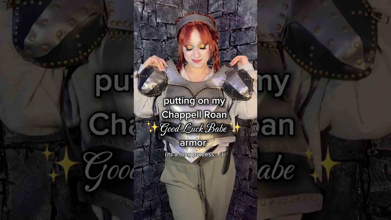trying on my Chappell Roan armor! the full process is quite extensive 😵‍💫 #chappellroan #cosplay