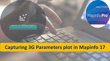 Mapinfo 17 Capturing 3G Parameters plot #mapinfo #telecom #excel #3g