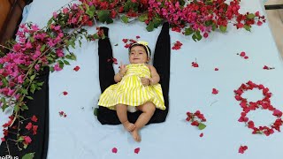 Monthly baby photoshoot ideas at home... Spring theme photoshoot 🤩
