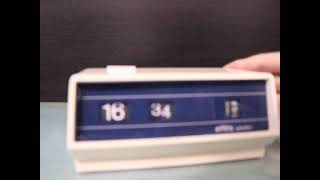 EMES Flipclock ROLLING Flip Top Mantel Clock with LIGHT Vintage Mechanical Electric