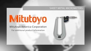 Sheet Metal Micrometer Demo - Mitutoyo America