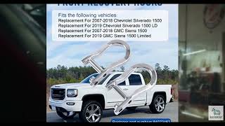 Review - CARMOCAR Front Recovery Tow Hooks Replacement for 2007-2019 Chevy Silverado GMC