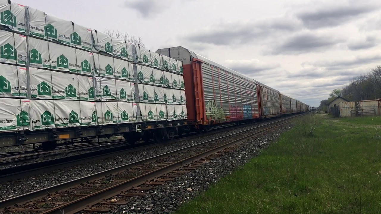 CN 385 - CN 2900-CEFX 1019 (bluebird) Westbound at Woodstock
