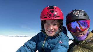 Volcan Lanin 11 Year Old Ski Descent, Ski Mountaineering Argentina Patagonia