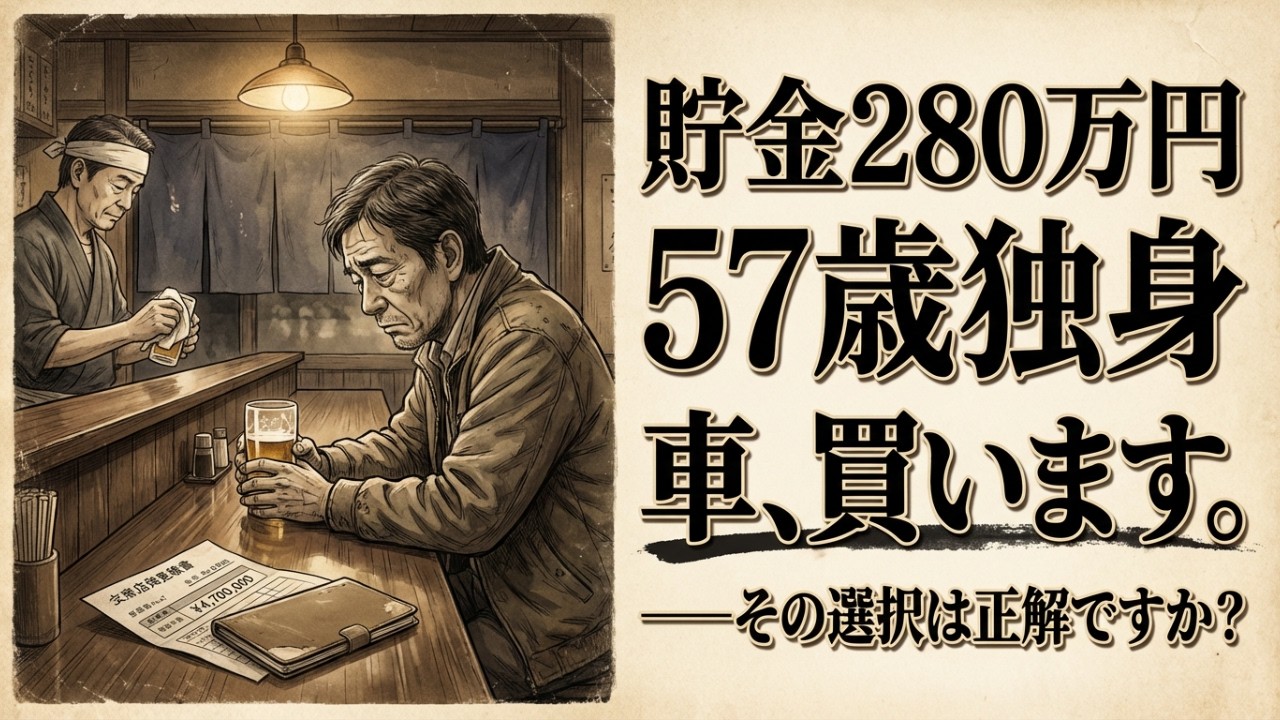 【老後破産目前】57歳独身・貯金280万円→まさかの新車契約…“静かな金銭感覚のズレ”がヤバい