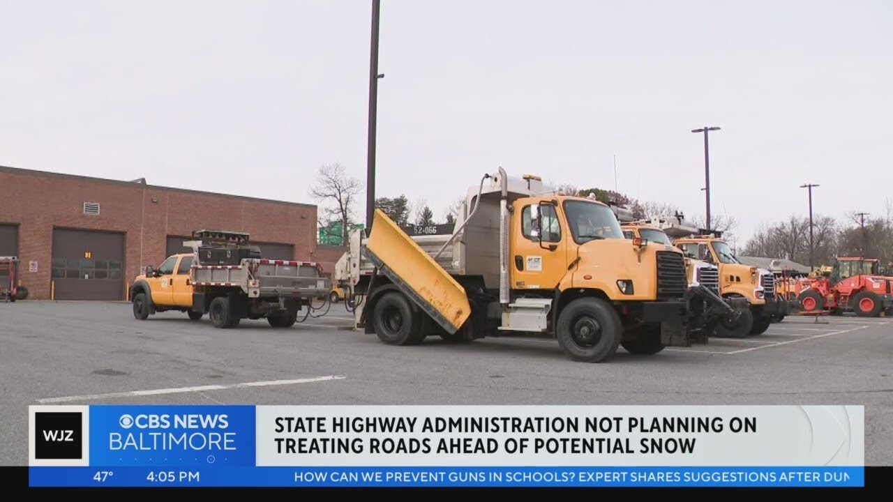 Maryland State Highway crews preparing equipment ahead of weekend storm ...