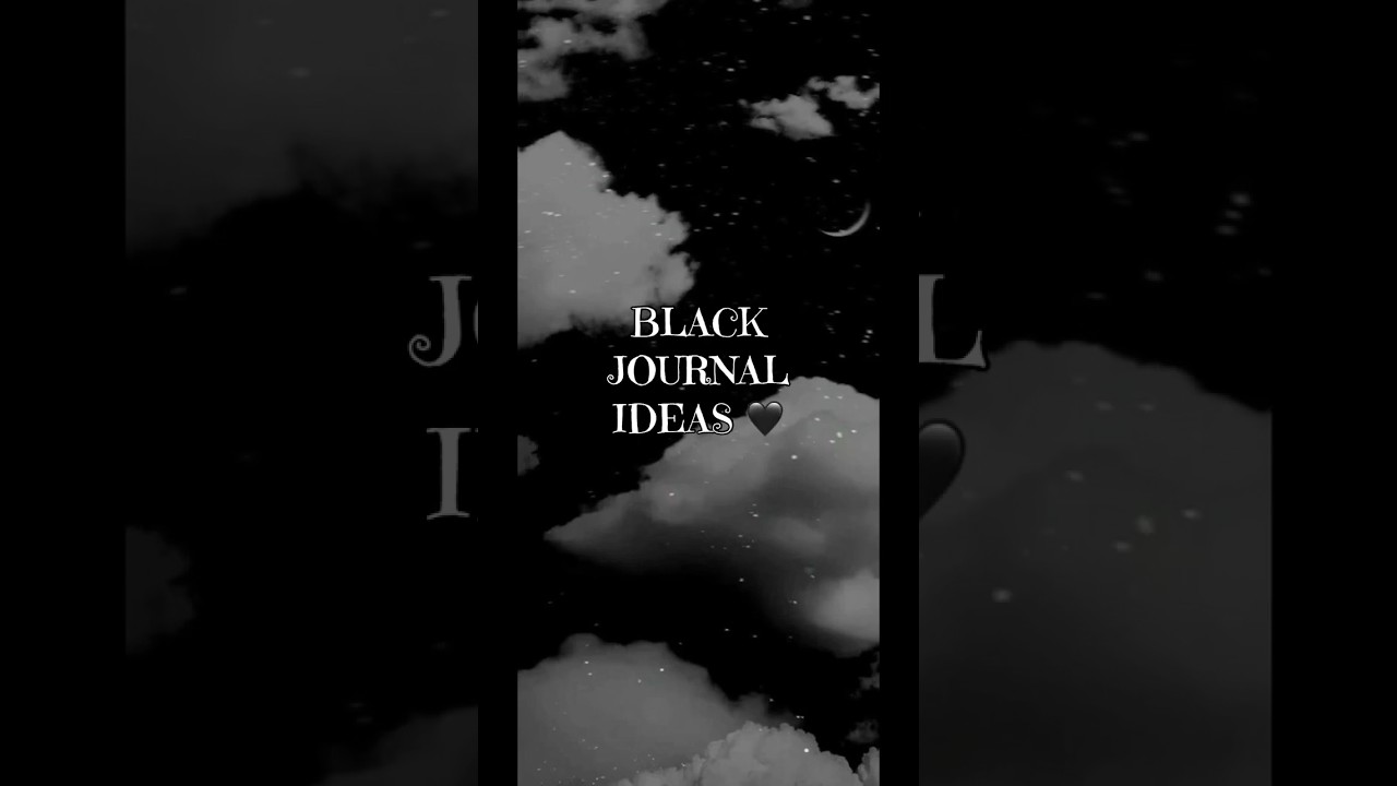 Black journal ideas 🖤✨ |