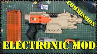 Commission: Electronic mod to a standard Nerf stryfe