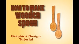 How to make vector wooden spoon (design & illustration)