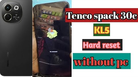 Hard Reset Tecno Spark 30c (KL5) Remove Screen Lock | Factory Reset Tecno Spark 30c