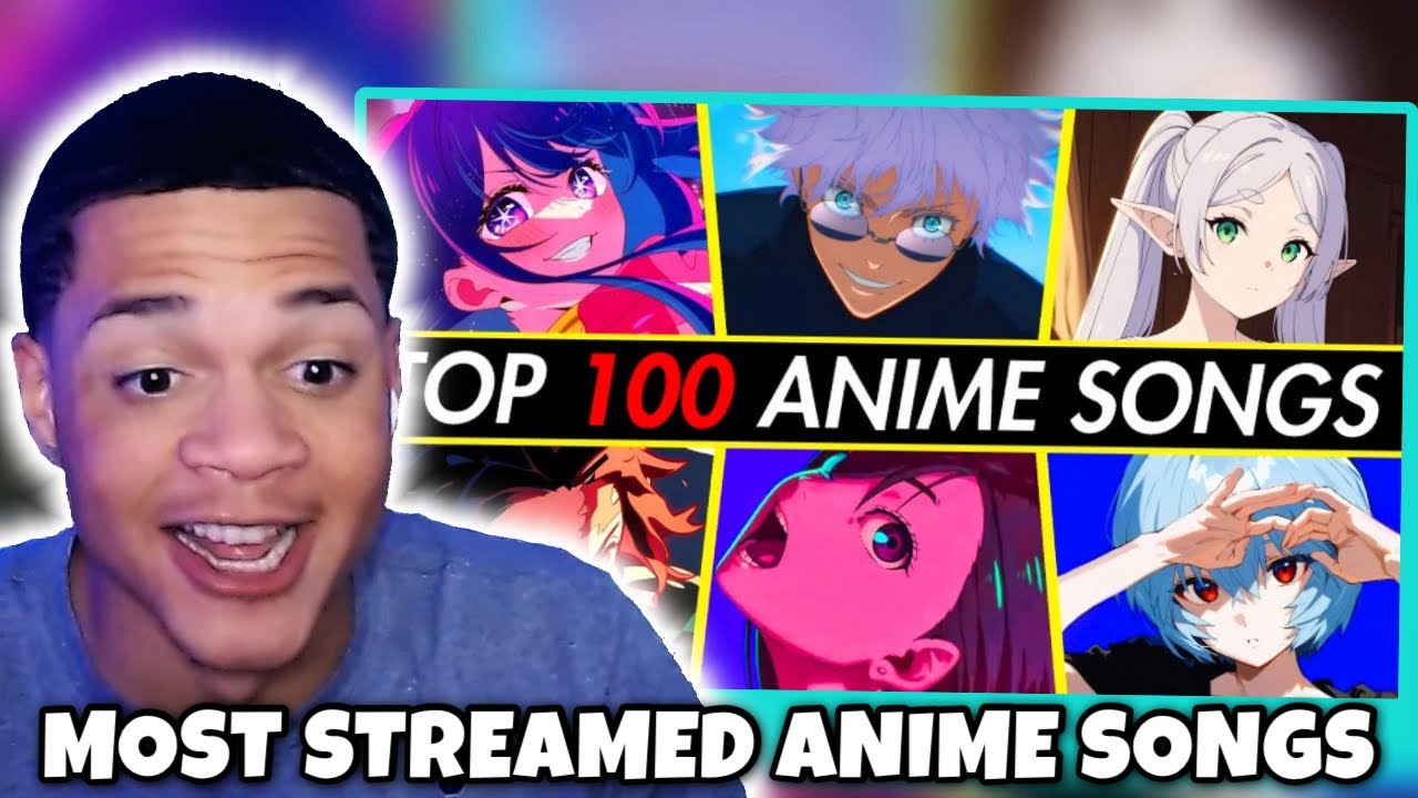 First Time Reacting To The TOP 100 MOST STREAMED ANIME SONGS OF ALL ...