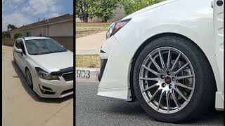 Subaru Impreza Sport - Wheel spacers removed