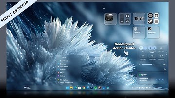 INTRODUCING FROSTED GLASS DESKTOP - New Windows 11 Action Center, Glass Taskbar, Widgets & More