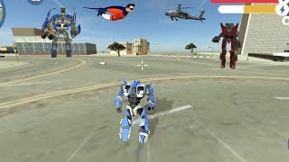 Supercar Robot(Super Car Robot Fight Red Robot Car)Robot Fight on Intersection - Android GamePlay HD screenshot 3