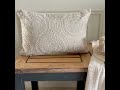 Handmade Beige Cotton Linen Lumbar Pillow Cover | New Arrival | Pearl Mandala #transformyourhome