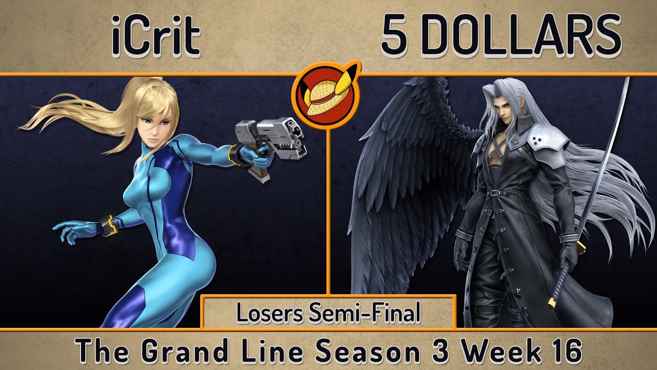 GL S3W16 | iCrit (ZSS) vs 5 DOLLARS (Sephiroth) | Losers Semis | SSBU Ultimate Tournament