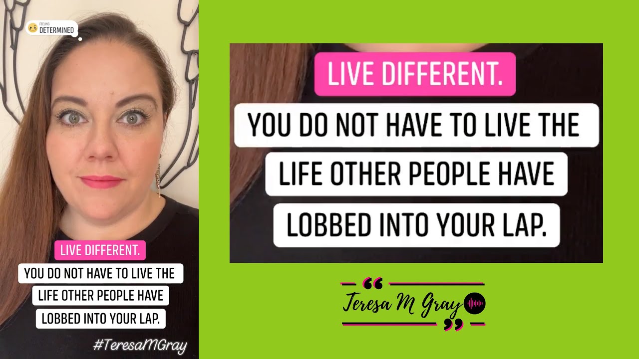 I'm calling you out!!! Live Different. Today. Right now.