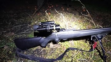 Rabbit night shoot with Pard IR night vision