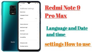 Redmi note 9 pro max Language and Date and time setting || How to use