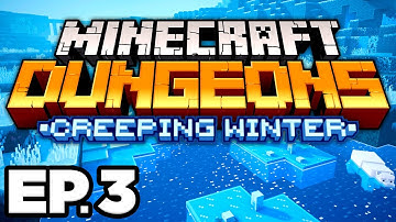 EXPLORING THE LOST SETTLEMENT!! - Minecraft Dungeons: Creeping Winter DLC Ep.3 (Gameplay Let
