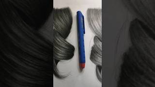 this is how you draw realistic hair with graphite in easy steps💇‍♀️✨...#art #shorts #drawing #viral