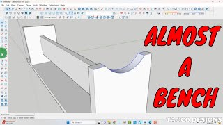 Easy Bench Design In SketchUp #shortsvideo #shorts #sketch #design