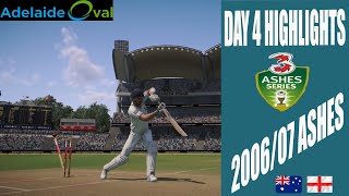 Cricket 26 20 Year Rewind - 2006/07 Ashes 2nd Test Day 4 & 5 Highlights