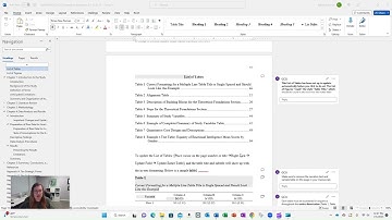 Working in the GCU Template: Lists of Tables and Figures