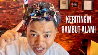 cara keritingin rambut pria | secara alami