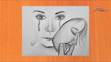 pic Double Meaning Creative Meaningful Deep Meaning Pencil Drawing download pencil drawing sad girl mp3