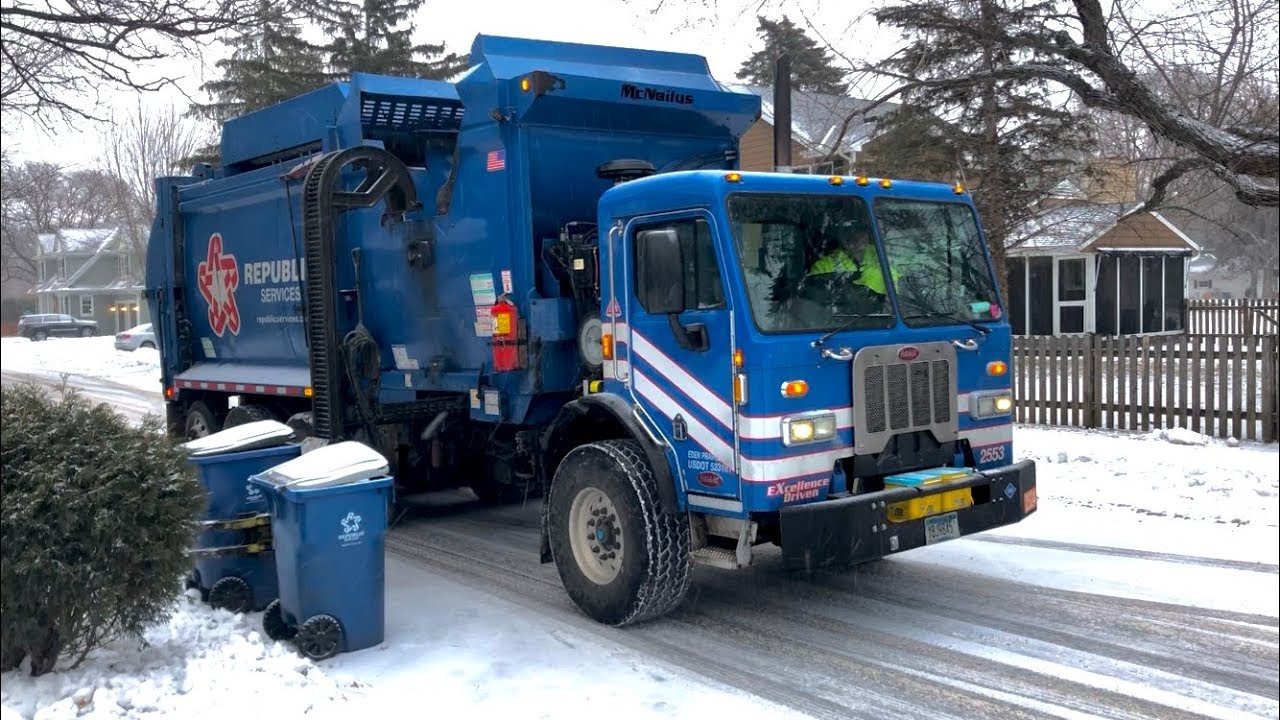 Republic Services Peterbilt McNeilus ZR Garbage Truck YouTube