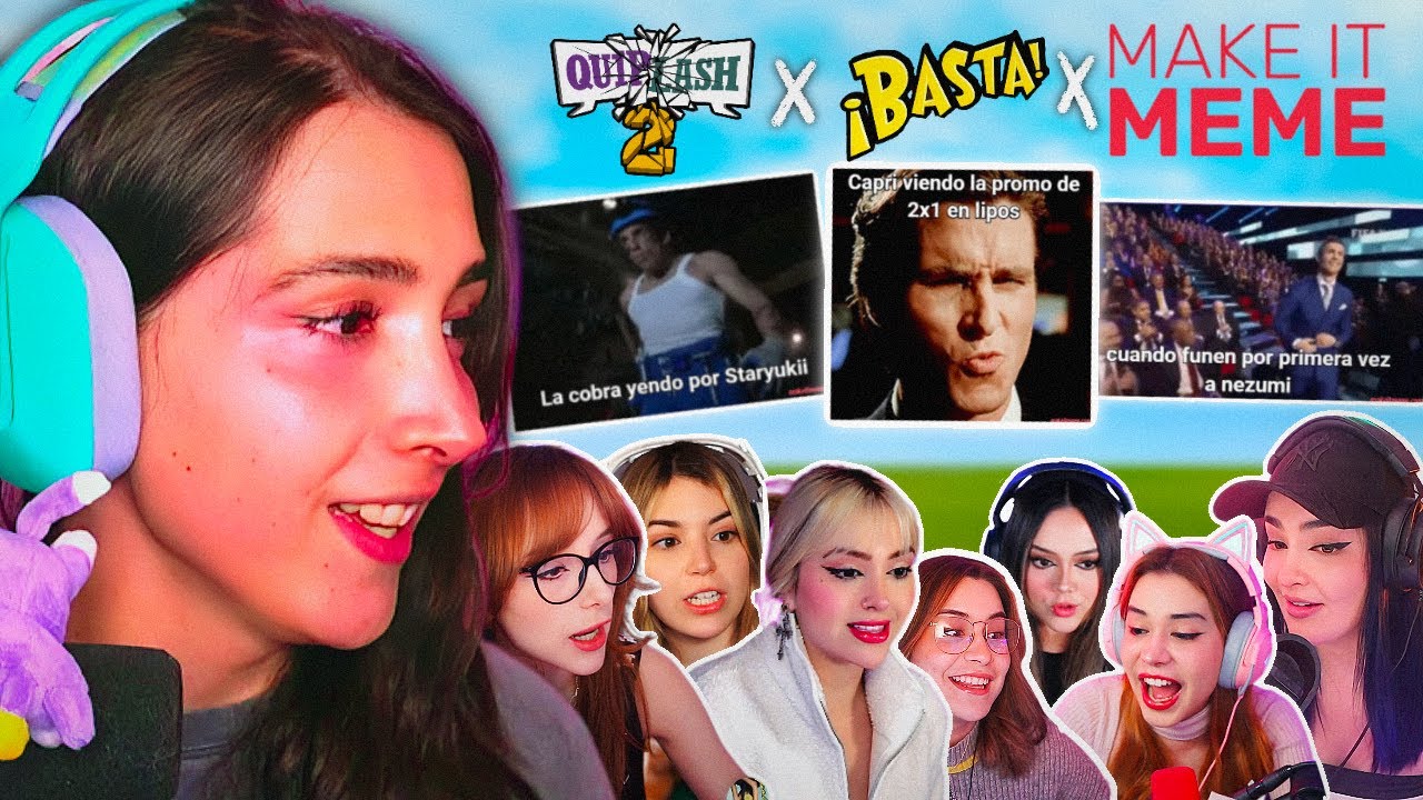PON 😂 | NEZUMI juega con MOLLY, RIVERS, ARI, AMA, ROCIO, CAPRI y PATTY al MAKE IT MEME + JUEGOS