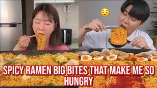 spicy ramen BIG BITES that make me so HUNGRY