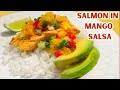 Salmon with mango salsa  salmonconsalsaenmango