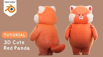 3D Character Cute Red Panda EP. 1 | Blender Tutorial l Turning Red Fanart