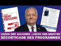 Union des gauches ou des droites : les programmes à la loupe