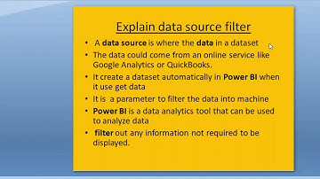 Explain Data Source Filter In Power BI
