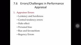 Chapter 7: Challenges in Performance Appraisal