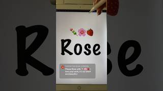 name series | rose🍡🌸🍓 | #shorts #procreate #digitalart #shortsviral #art