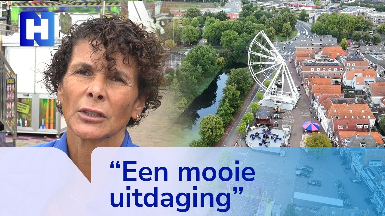 Zo worden zeventig kermisattracties in de krappe binnenstad van Hoorn gepuzzeld