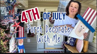 Fourth Of July Porch Decorate With Me #whimsical #90s #porchdecoratewithme #fourthofjuly #nostalgia 