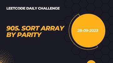 Solving Leetcode Daily Challenge 905. Sort Array By Parity