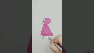 A Little Girl In The Rain | Easy Drawings