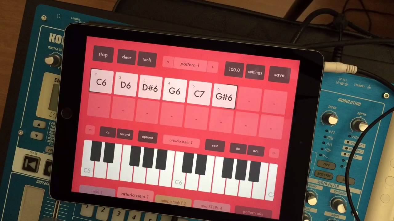 midiSTEPs for iPad sequencing music apps (iMini, iSEM, iElectribe and