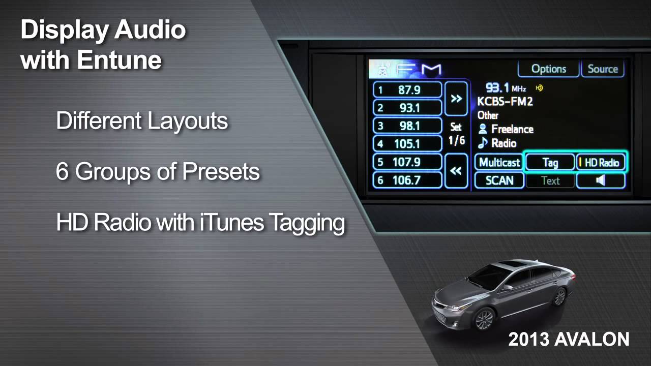 ⁣Avalon How To Display Audio with Navigation & Entune Overview 2013 Toyota Avalon