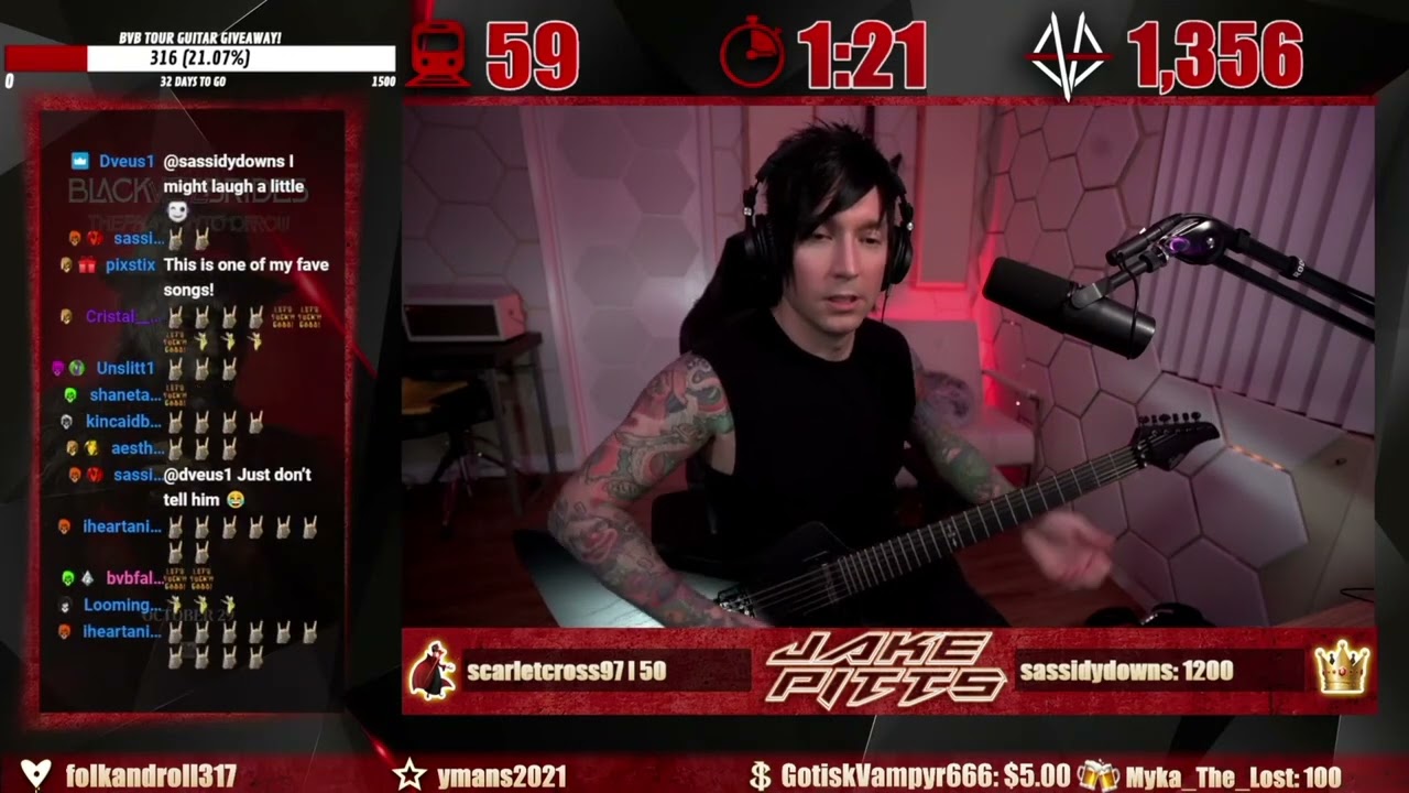 Black Veil Brides - Stolen Omen (Jake Pitts playthrough on Twitch)