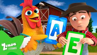 The March of the Vowels | Back to School Fun with Zenon the Farmer 🎒 The Children's Kingdom